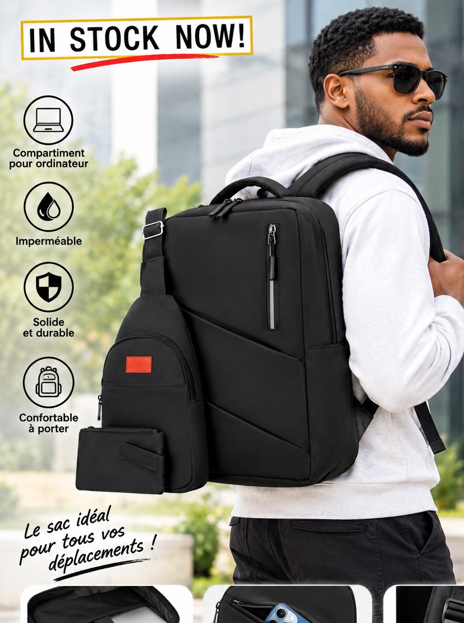 Sac a dos 3 pièces